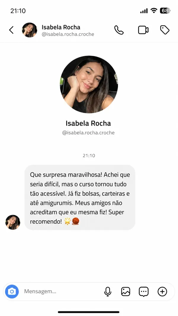 Depoimento de Isabela Rocha